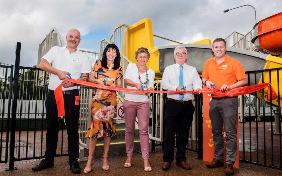 Ingenia Holidays Cairns Coconut unveil new water slide